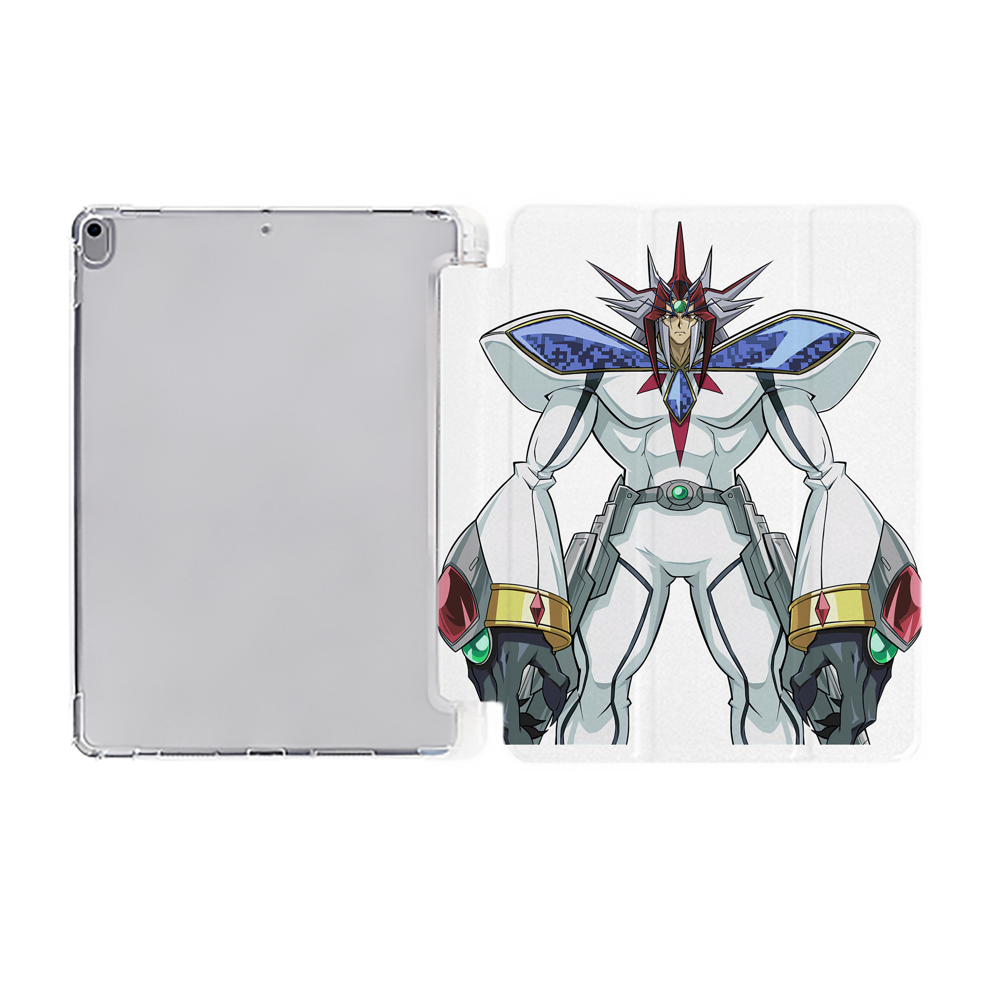 （画像用） 遊☆戯☆王 Yu-Gi-Oh! IPad ケース ペン収納付き 三つ折りスタンド PUレザー×シリコン 対応機種9.5/10.5/10.9インチ